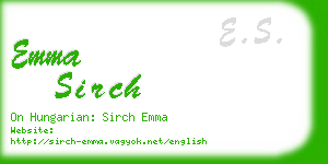 emma sirch business card